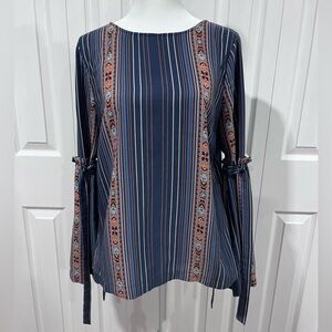 LC Lauren Conrad blue Striped Top